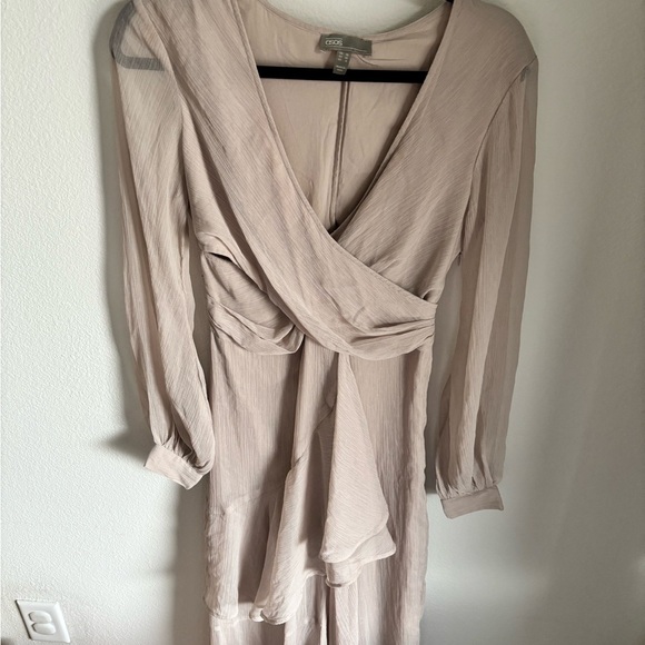 Bohemian Occasion Dress from ASOS in Taupe with Long Sleeves in size 6 - Picture 2 of 13